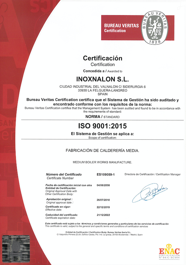 INOXNALON-ISO9001